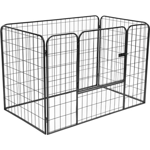 Izdržljiva ograda za pse crna 120 x 80 x 70 cm čelična slika 1