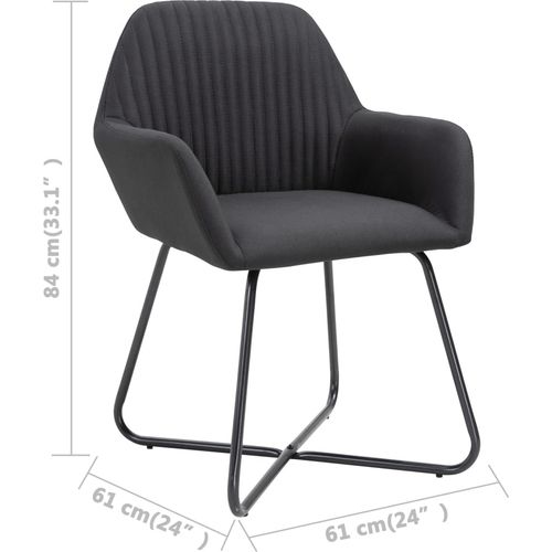 Blagovaonske stolice od tkanine 4 kom crne slika 26