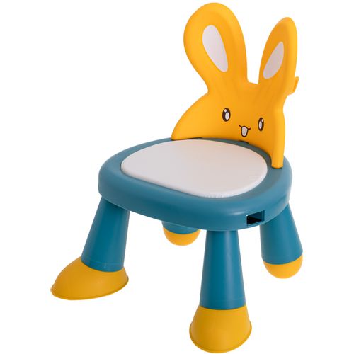 Stolica za hranjenje i igranje žuto-plava slika 8