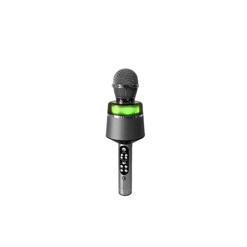 N-Gear mikrofon karaoke STAR MIC, BT, RGB svjetlosni efekti, baterija, srebrni slika 1