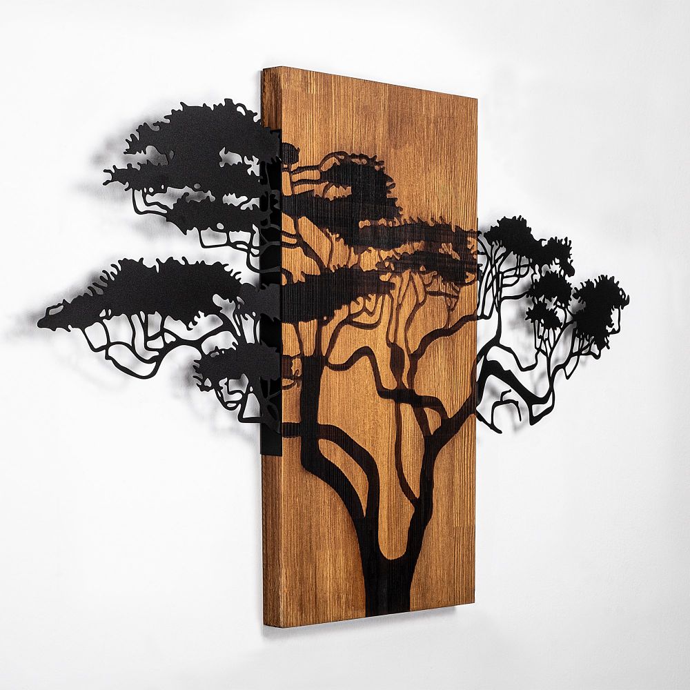 Acacia Tree - 387 Oraščić Crni Dekorativni Drveni Zidni Ukras slika 6