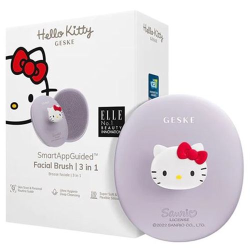Facial Brush GESKE | 3 in 1 , s držačem, Hello Kitty purple slika 1