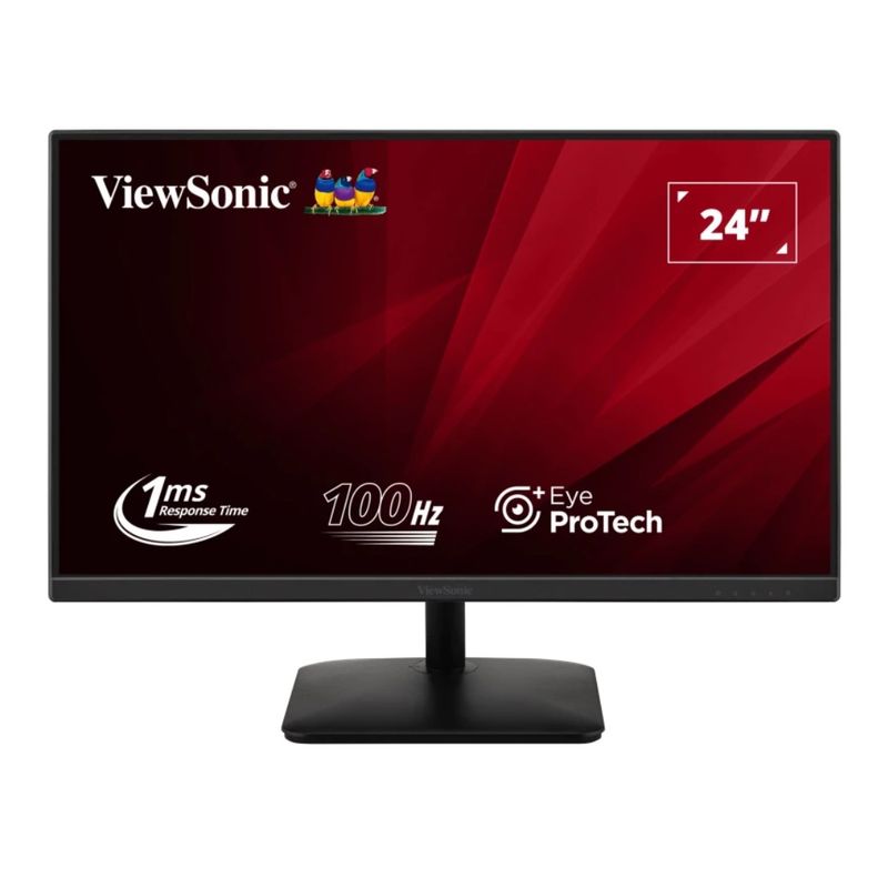 Viewsonic Monitor ViewSonic VA2408-MHDB, 24”, FHD, IPS, 100Hz, VGA, HDMI, DP, USB HUB image