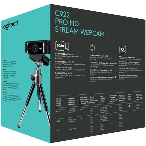 Web kamera Logitech C922 Pro Stream - USB, 960-001088 slika 5