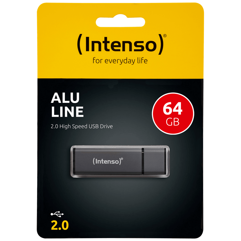 (Intenso) USB Flash drive 64GB Hi-Speed USB 2.0, ALU Line - USB2.0-64GB/Alu-a slika 1