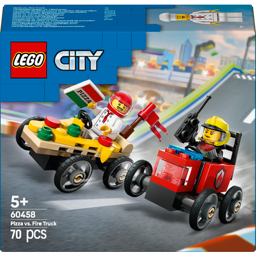 LEGO® CITY 60458 Auto dostavljača pizze vs. vatrogasno vozilo u utrci slika 4