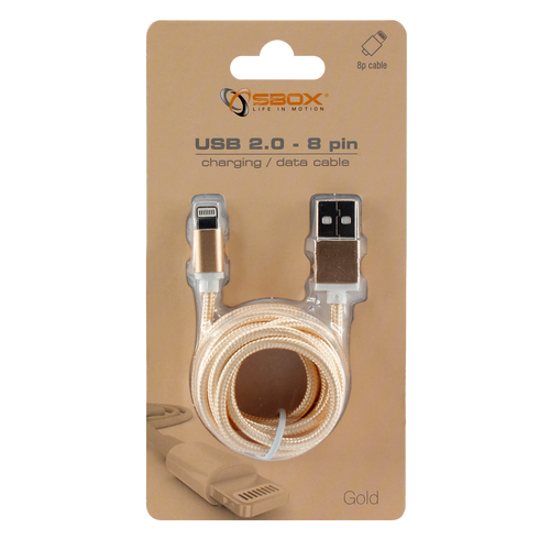 KABEL SBOX USB -> iPh.7 M/M 1,5M Blister Zlatni  slika 7