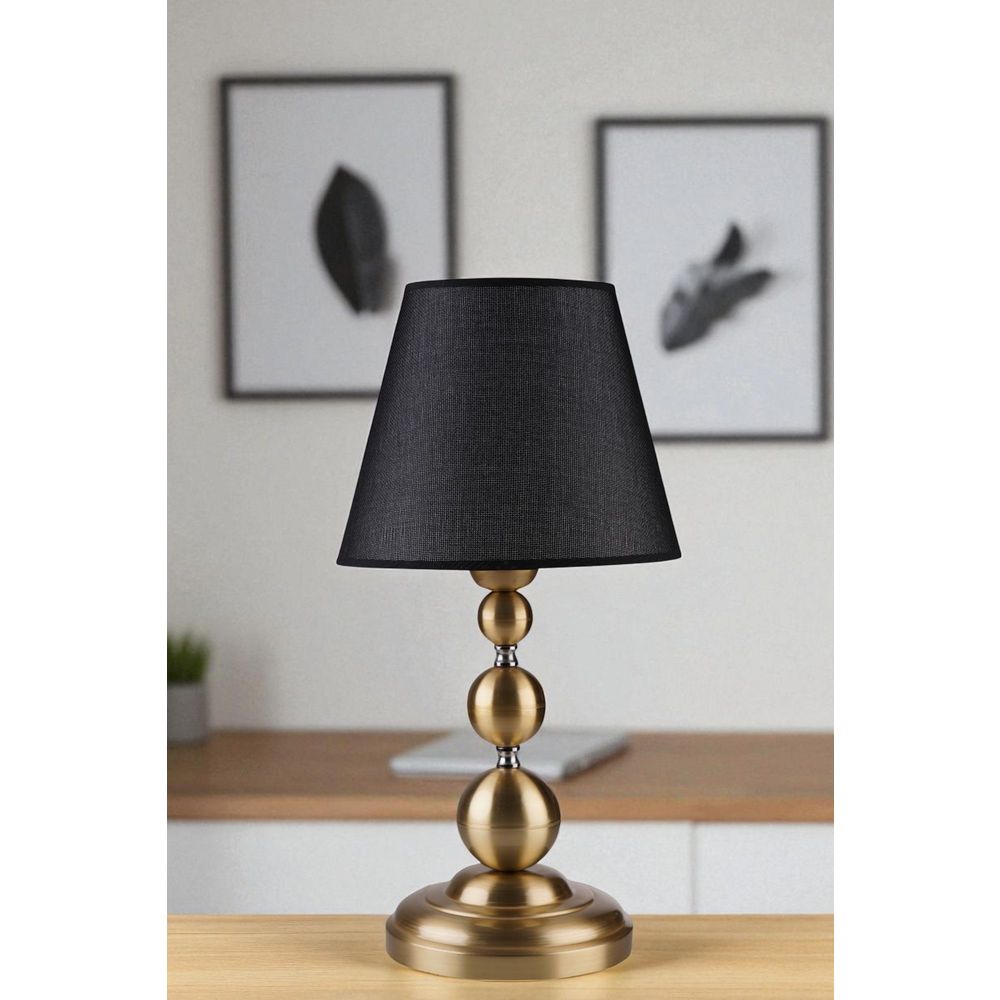 Opviq Stolna Lampa 496, Crna, Zlatna slika 2