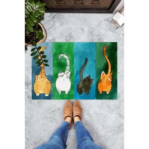 Gatto Carıno  Multicolor Pvc Doormat