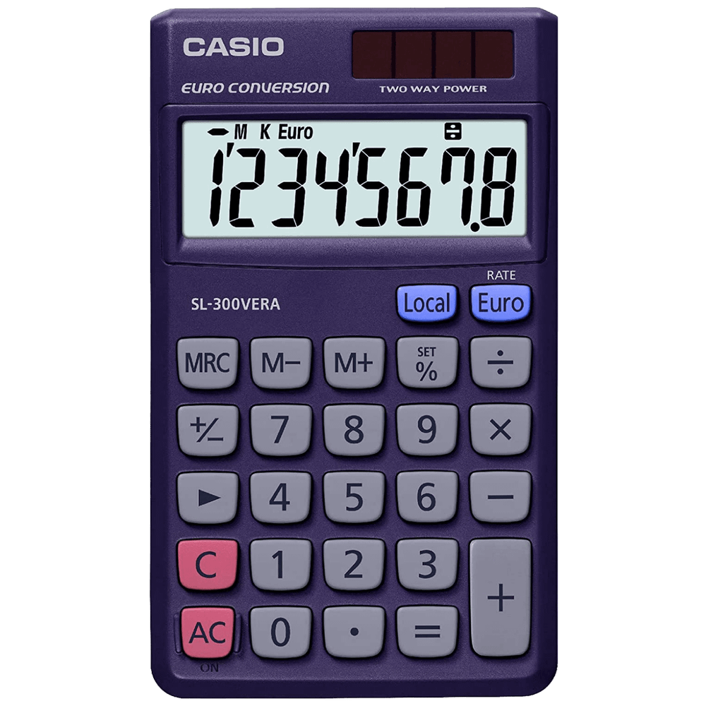 Casio Kalkulator, džepni, solarno / baterijsko napajanje - SL-300VERA slika 1