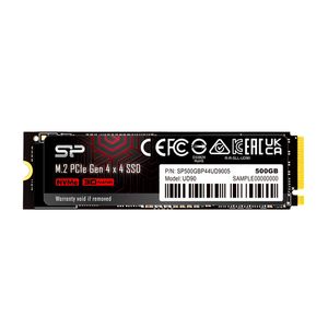 Silicon Power SP500GBP44UD9005 M.2 NVMe 500GB SSD, UD90, PCIe Gen 4x4, 3D NAND, Read up to 5,000MB/s, Write up to 2,700MB/s (single sided), 2280