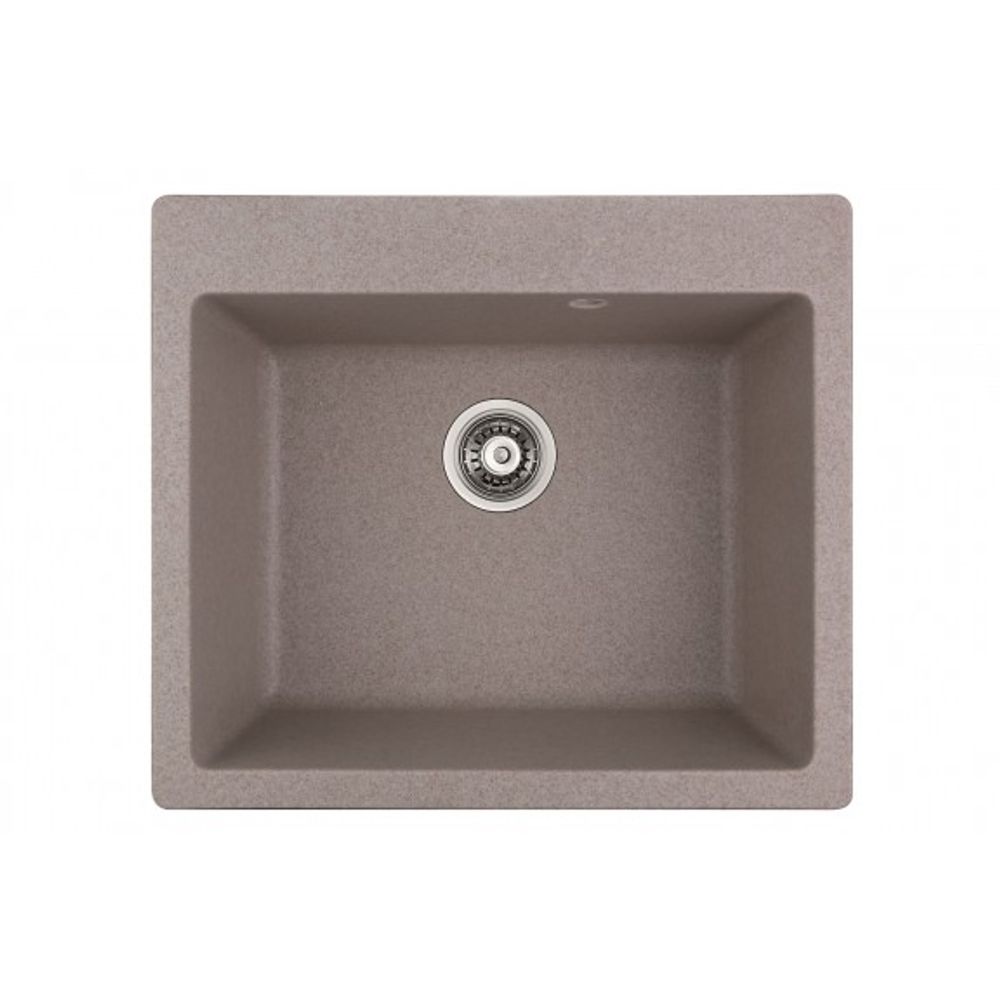 Inter Ceramic sudoper usadni pravokutni 50x57x22,5 cm + sifon, granit bež slika 1
