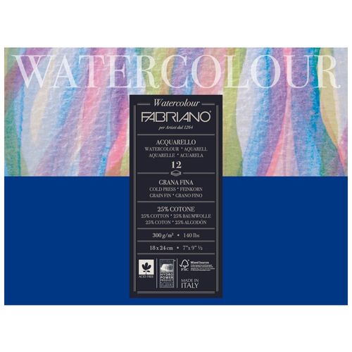 Blok FABRIANO Watercolor Gf 18X24 300G 12L 17311824 slika 2