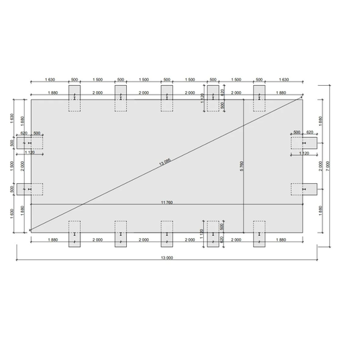 Drveni bazen 12,20*6,20 - V.1,44 m slika 7