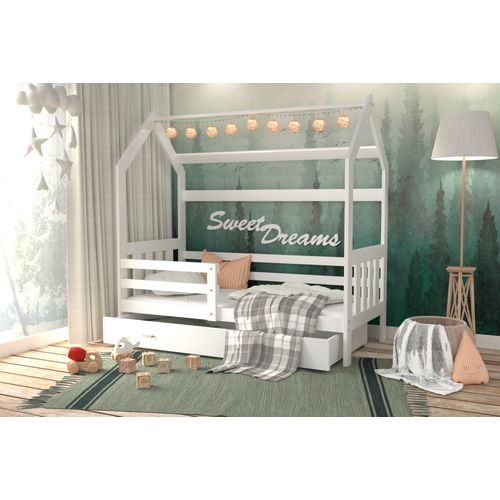 Drveni Dečiji Krevet Domek 2 - Beli - 190c80cm slika 1