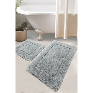 Wolle - 04 Grey Bathmat Set (2 Pieces)