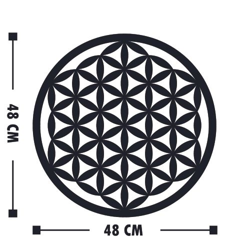 Wallity Metalna zidna dekoracija, Flower Of Life 3 slika 3