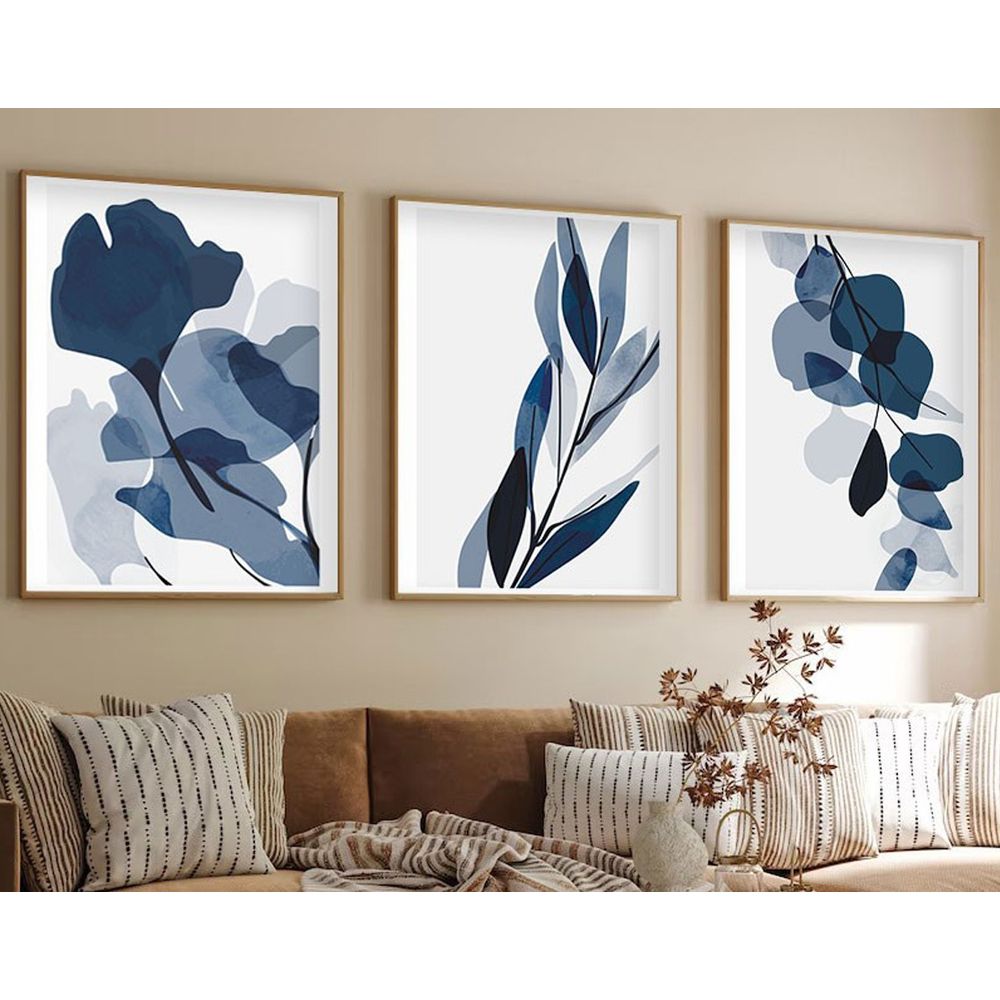 Huhu207 - Dekorativno Slikarstvo u Okviru od MDF-a 50 x 70 (Set od 3 Komada) slika 1
