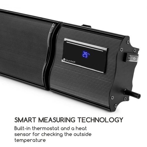 Blumfeldt Cosmic Beam Plus XXL infracrvena grijalica za terasu, Crna slika 3