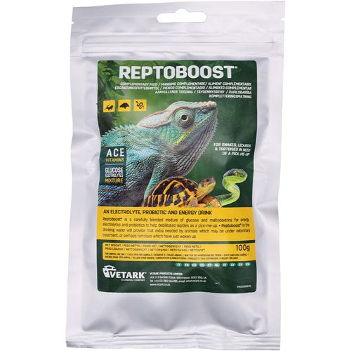 Vetark Reptoboost za zmije, guštere i kornjače, osigurava energiju, elektrolite, vitamine i probiotike, 100 g slika 1