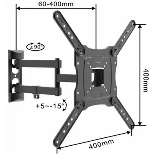 Nosač za TV Linkom 17-55/max vesa 400x400/30kg/zglobni slika 1