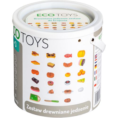 Ecotoys drvena hrana za rezanje 23 komada slika 6