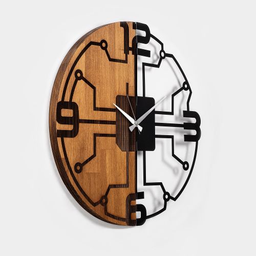 Wallity Ukrasni drveni zidni sat, Wooden Clock - 61 slika 6