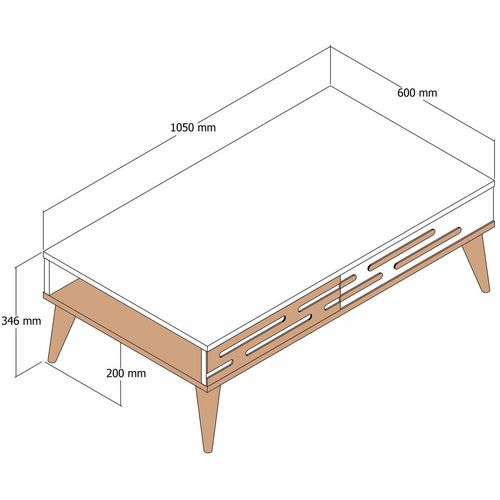 Valensiya - White White Coffee Table slika 3