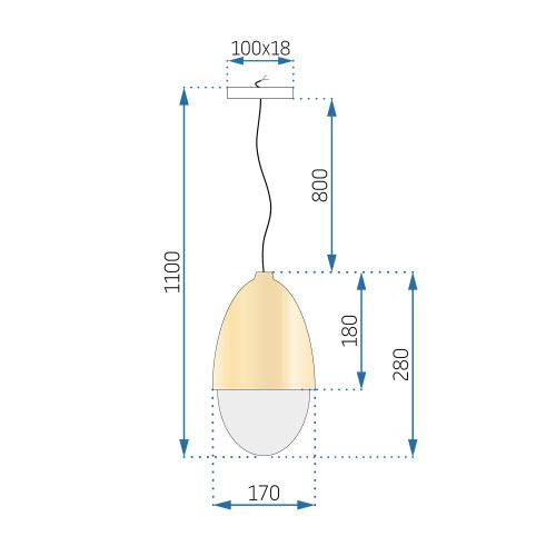 TOOLIGHT Viseća stropna svjetiljka Orzeszek Metal Wood APP952-1CP slika 11