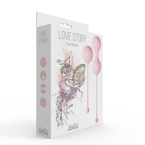 Vaginalne kuglice Lola games Set for Easy and Medium Level Love Story Carmen Tea Rose slika 1