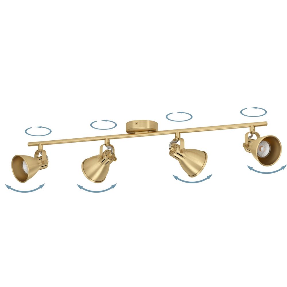 Eglo reflektor/4, gu10, 4x3w, mesing "seras" slika 3