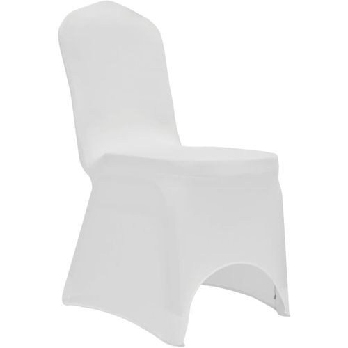 Navlake za stolice rastezljive bijele 12 kom slika 12