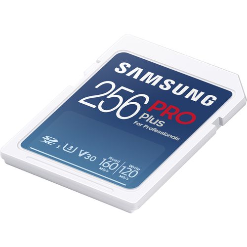Samsung MB-SD256K/EU SD Card 256GB, PRO Plus, SDXC, UHS-I U3 V30 Class10, Read up to 160MB/s, Write up to 120 MB/s, for 4K and FullHD video recording slika 2