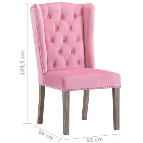 Blagovaonska stolica ružičasta baršunasta slika 42