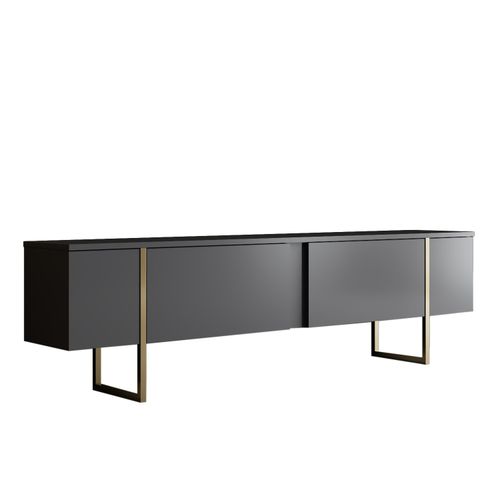 Woody Fashion Komoda za TV, Luxe - Anthracite, Gold slika 6