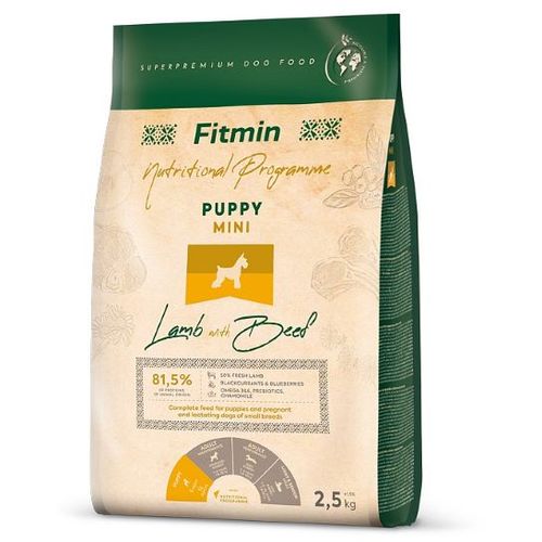 Fitmin Dog Nutritional Programme Puppy Mini Jagnjetina sa Govedinom 2,5kg slika 1