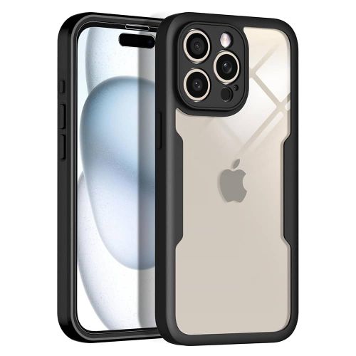 Techsuit – ColorVerse 360 ​​Series obostrana zaštitna maska za iPhone 14 Pro – crna slika 3