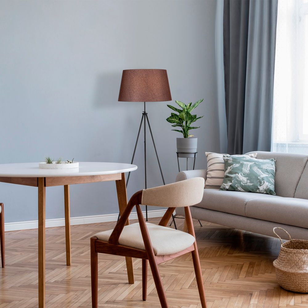 Tripod - Crna i Smeđa Podna Lampa 4053 slika 1