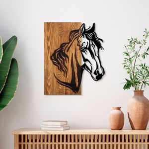 Wallity Horse 1 Walnut
Black Decorative Wooden Wall Accessory