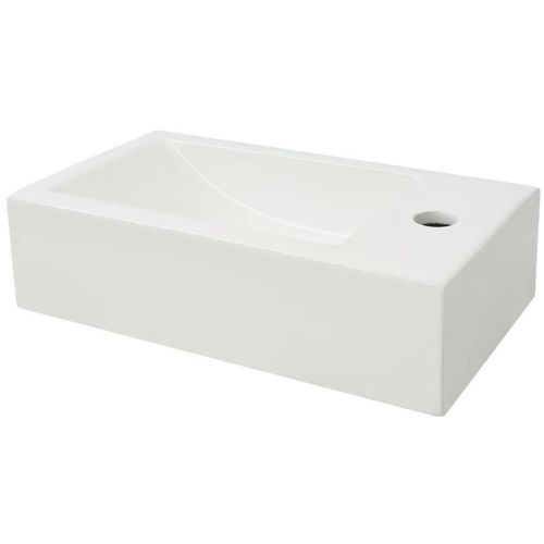 Umivaonik s Otvorom za Slavinu Keramički Bijeli 46x25,5x12 cm slika 5