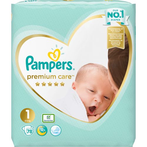 Pampers Premium Care, pelene s trakicama za učvršćivanje, veličina 1 slika 2