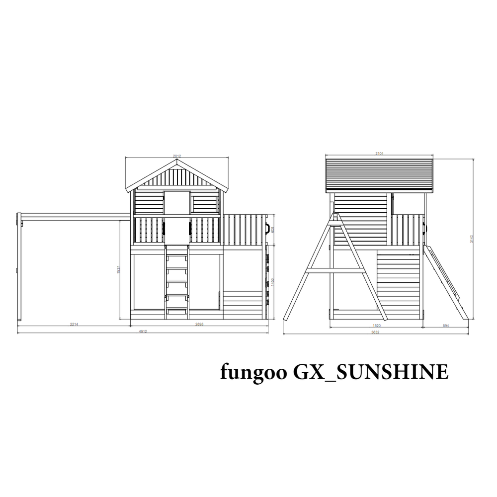 Fungoo Set SUNSHINE - Drveno dječije igralište slika 6