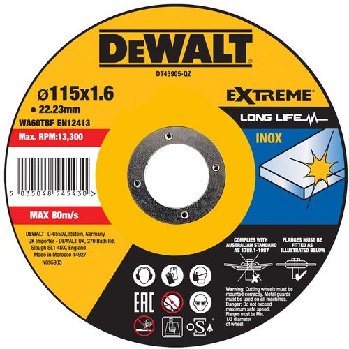 DEWALT REZNA PLOČA ZA INOX 125X1X125MM DT43902 slika 1