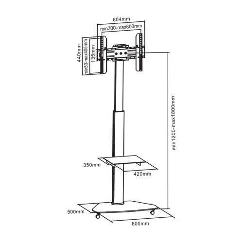 SBOX podni stalak za TV FS-500 slika 4