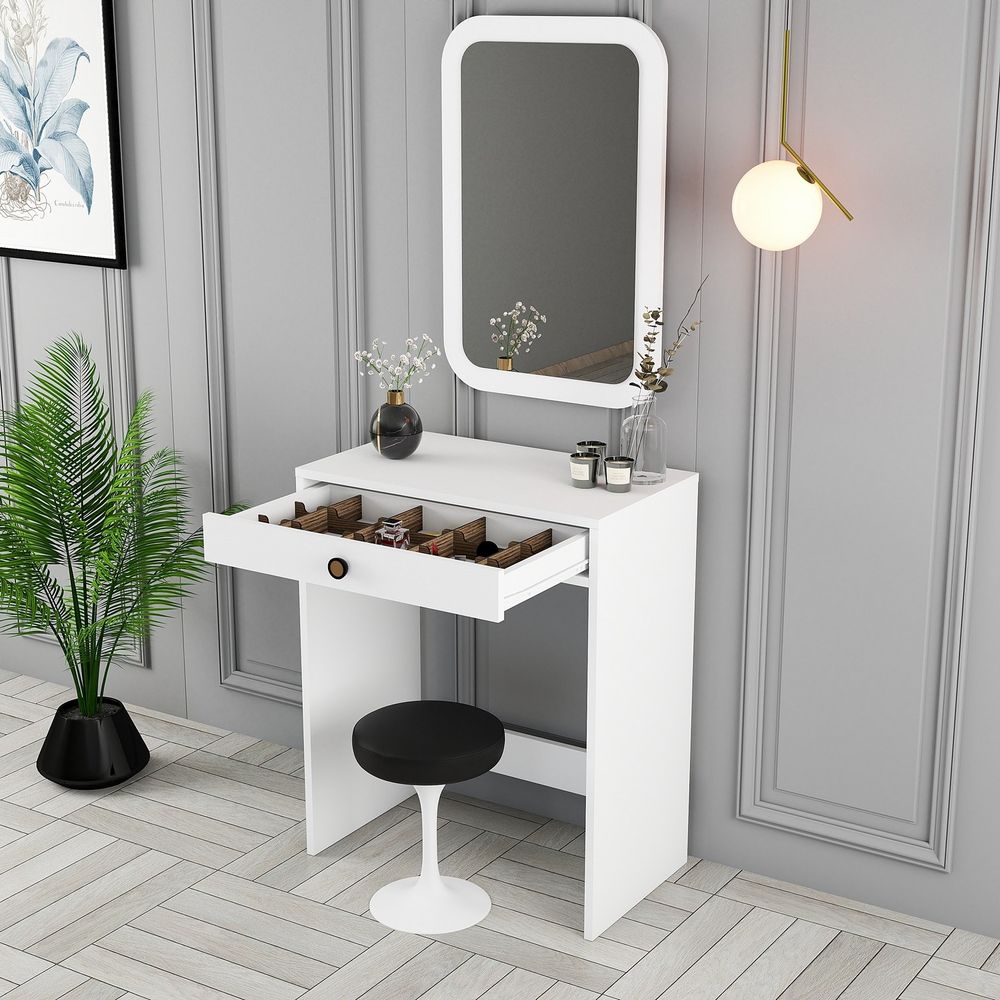 Sto za šminkanje "Lizbon Mirror" - boja: Bijela slika 3
