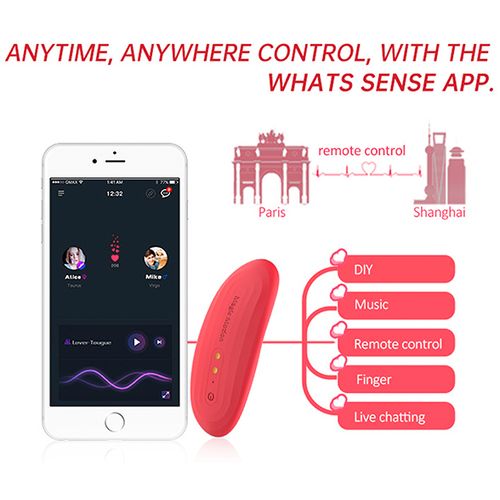 Vibrator za gaćice Magic Motion - Nyx Smart, crveni slika 8