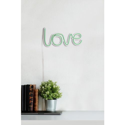 Wallity Ukrasna plastična LED rasvjeta, Love - Green slika 13