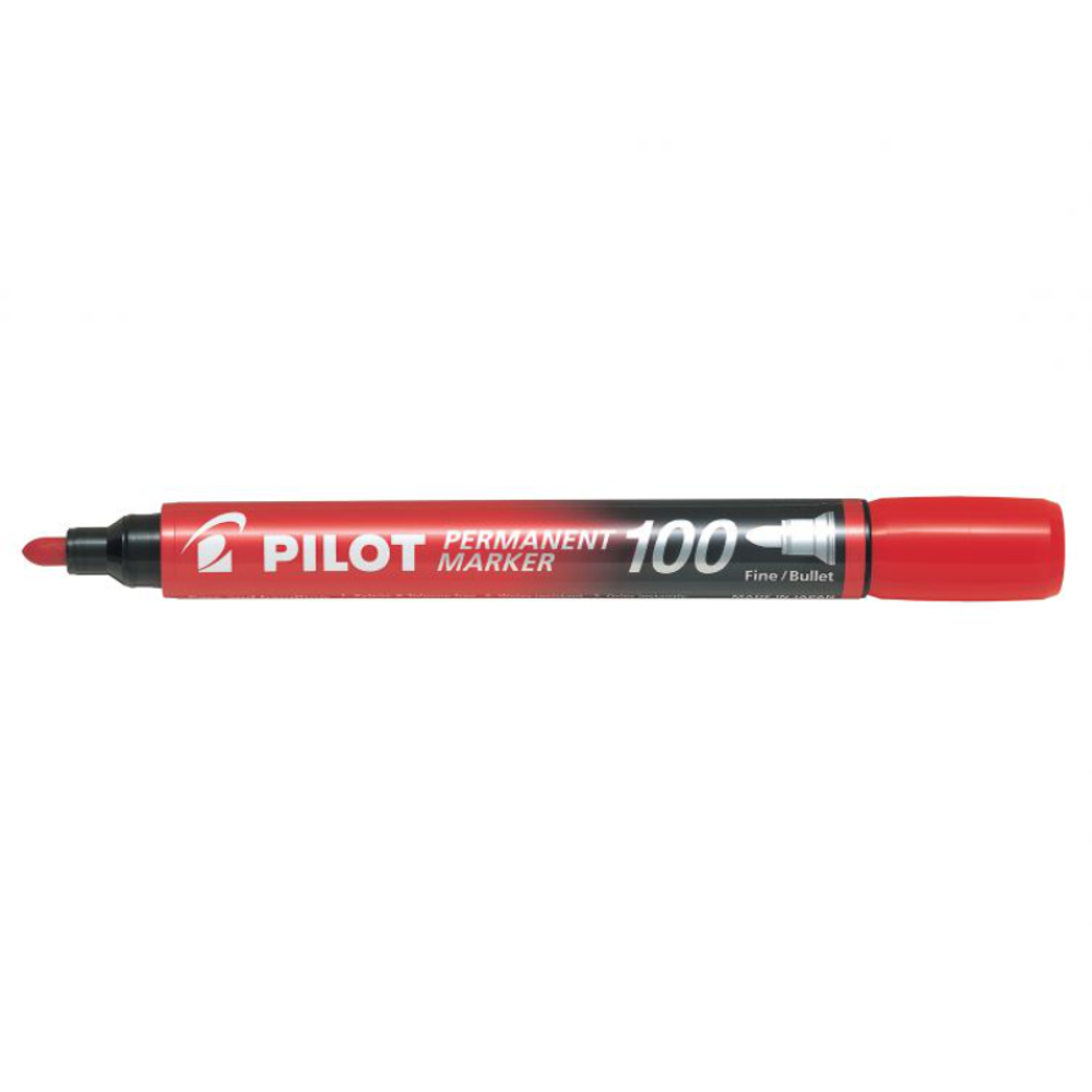 MARKER PILOT PERMANENT 100 OKRUGLI VRH CRVENI slika 1