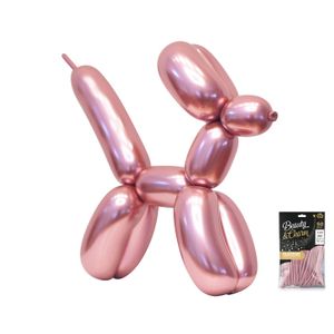 CB-MLRO Balon za modeliranje Platinasto rozi 120cm, 50kom