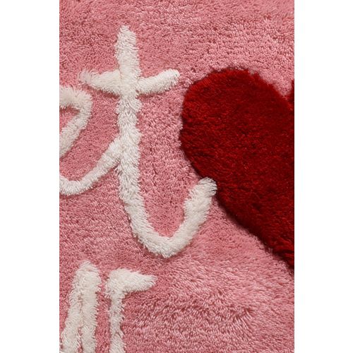 Colourful Cotton Akrilna kupaonska prostirka Home Sweet Home Pink slika 3